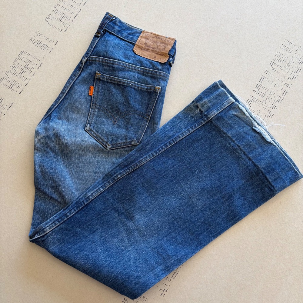 Vintage 70s Levi's Orange Tab 646 Bell Bottom Jeans